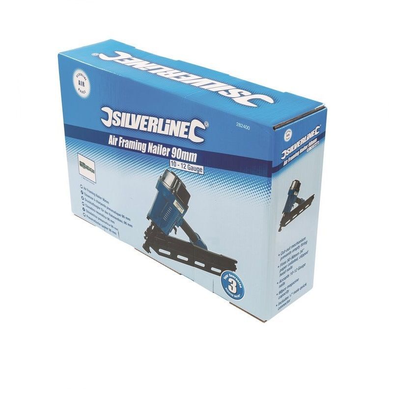 Silverline Tools pneumatikus szegbelövő 90mm, 8bar (282400) Silverline Tools pneumatikus szegbelövő 90mm, 8bar (282400)