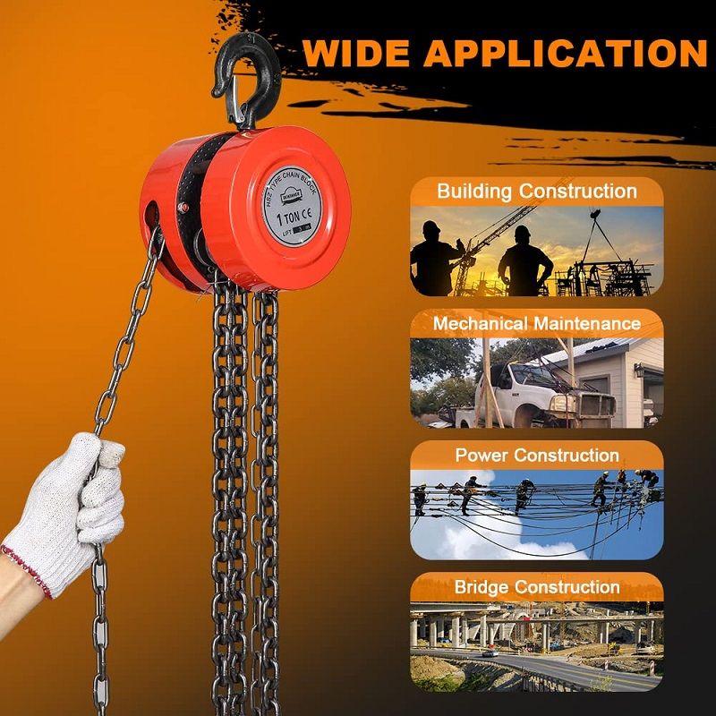 Dewinner láncos emelő, csörlő, 1T, 3m - piros (N-HL-13) Dewinner láncos emelő, csörlő, 1T, 3m - piros (N-HL-13)