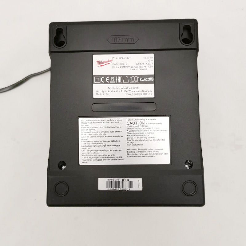Milwaukee RCA 7224 MB univerzális gyorstöltő, 7.2-24V (4932386670) - eredeti Milwaukee RCA 7224 MB univerzális gyorstöltő, 7.2-24V (4932386670) - eredeti
