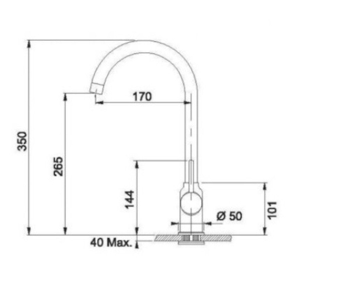 Franke Pola konyhai csaptelep, forgó karral - króm (115.0622.942)