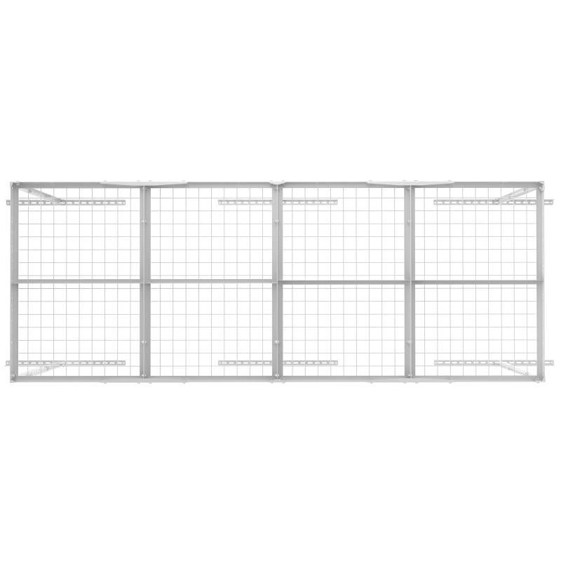 Ergosolid SG38W mennyezeti garázspolc, állítható magassággal, 250kg, 244x91,7cm - fehér