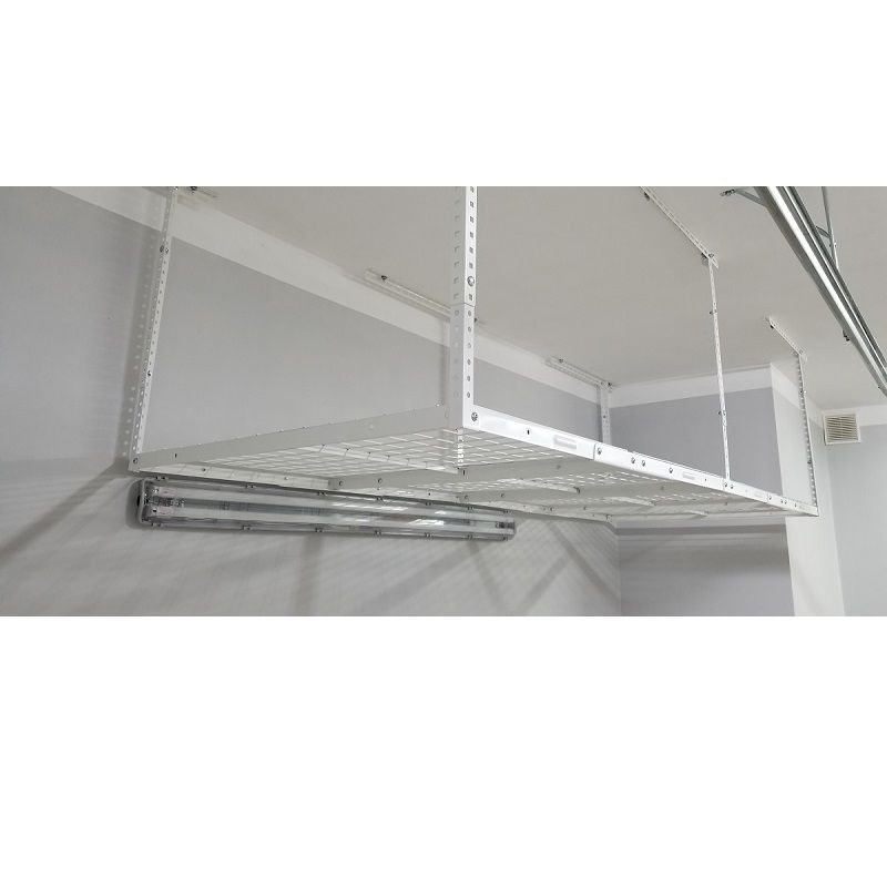 Ergosolid SG38W mennyezeti garázspolc, állítható magassággal, 250kg, 244x91,7cm - fehér