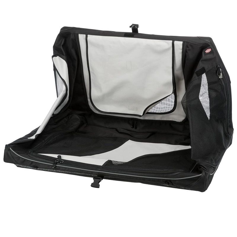 Trixie utazó box Vario L, 99x67x61/71cm, hordtáskával - fekete/szürke (39724)