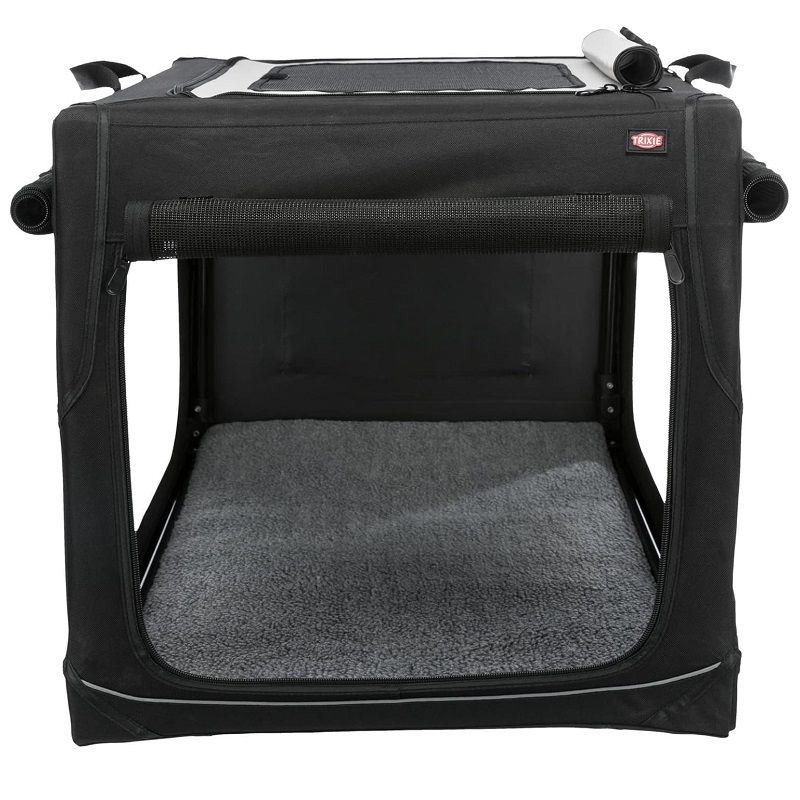 Trixie utazó box Vario L, 99x67x61/71cm, hordtáskával - fekete/szürke (39724)