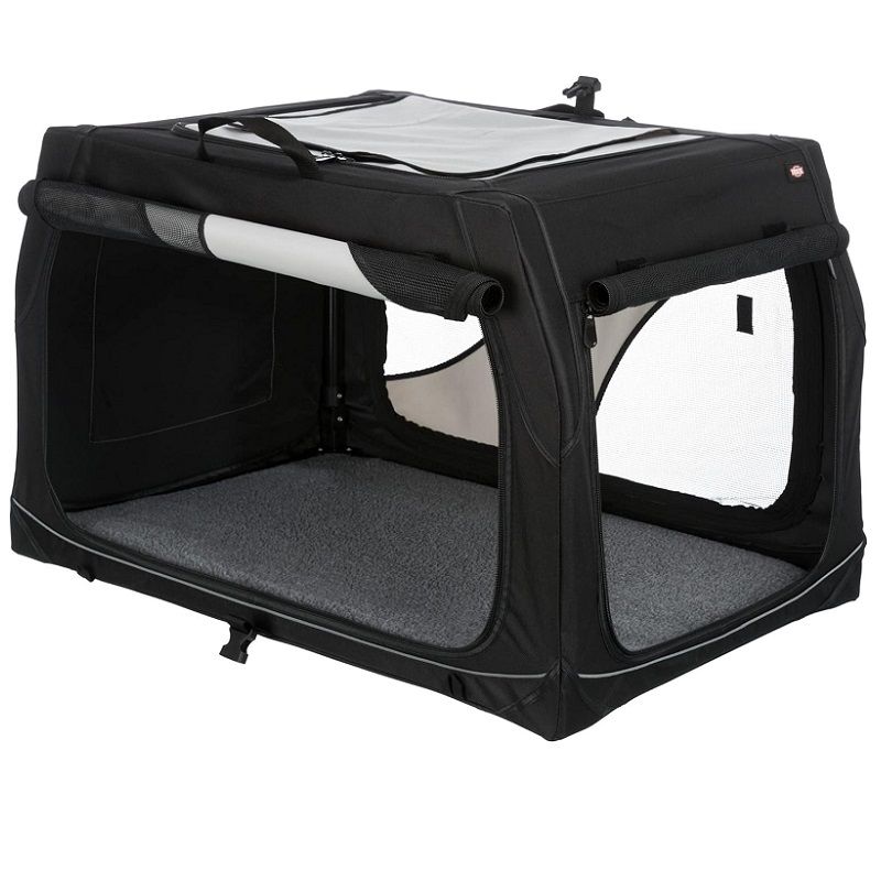 Trixie utazó box Vario L, 99x67x61/71cm, hordtáskával - fekete/szürke (39724)
