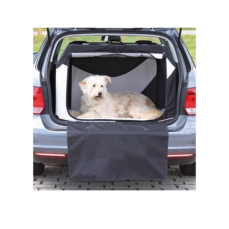 Trixie utazó box Vario L, 99x67x61/71cm, hordtáskával - fekete/szürke (39724)