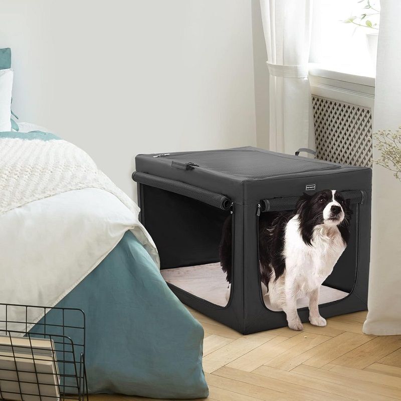 Petsfit utazó box, ágybetéttel, 91,5x61x58cm - fekete (DCC10413-01L)