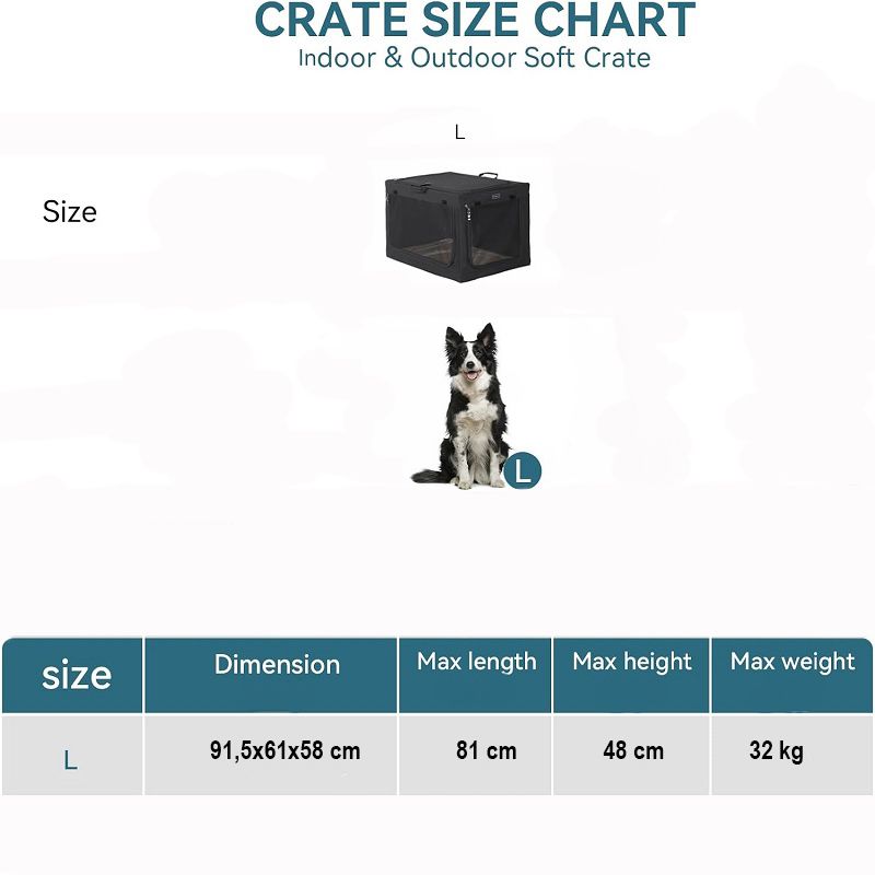 Petsfit utazó box, ágybetéttel, 91,5x61x58cm - fekete (DCC10413-01L)