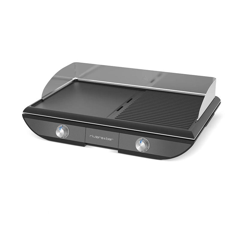 Riviera&Bar Plancha két zónás asztali grillsütő, 53,5x33cm, 2300W (QPL 570)