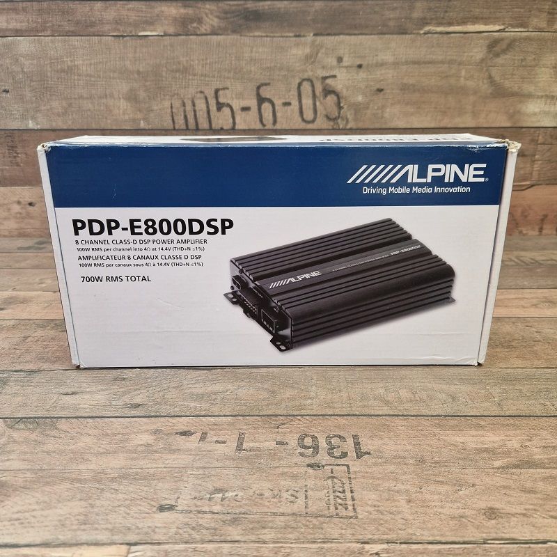 Alpine PDP-E800DSP 8 csatornás autó erősítő, 700W - használt