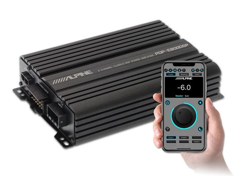 Alpine PDP-E800DSP 8 csatornás autó erősítő, 700W - használt