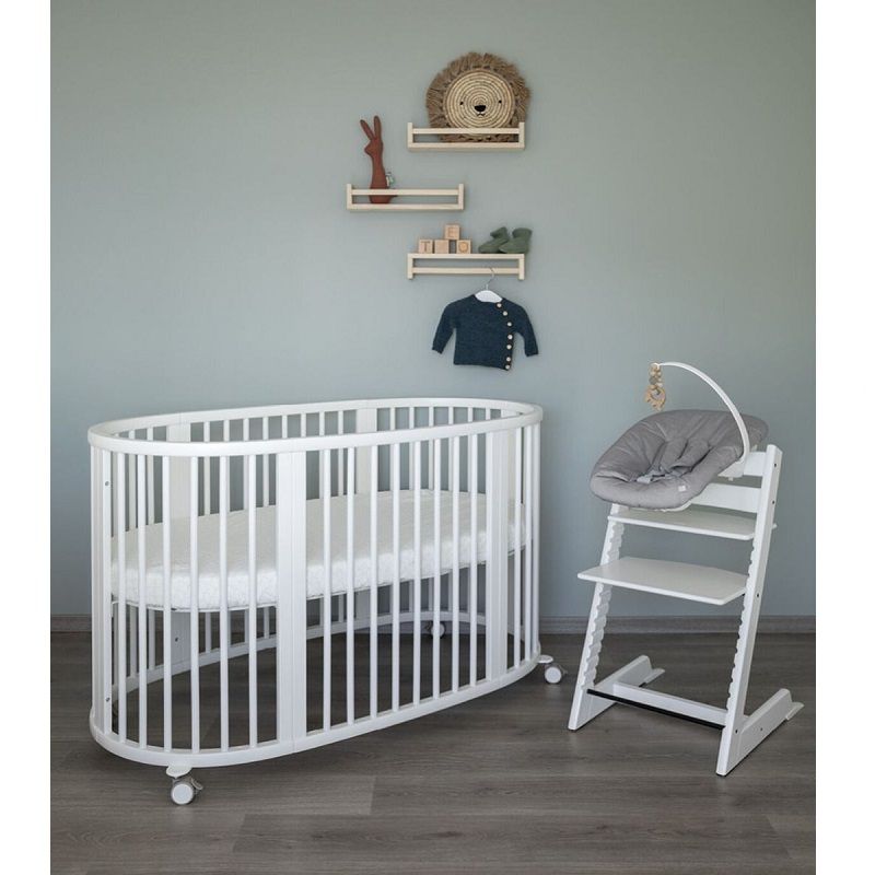 Stokke Sleepi Bed V3 kiságy kerekekkel, 141x74x78cm, 0M+ - fehér (591402)