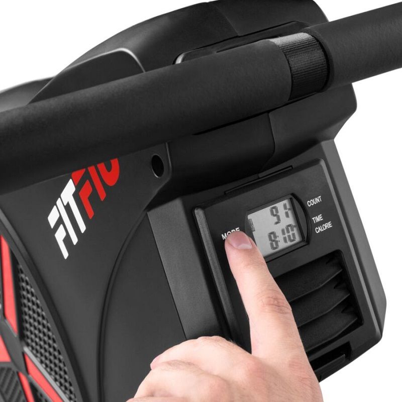 Fitfiu Fitness RA-100 összecsukható evezőpad, légellenállással, 110kg - fekete