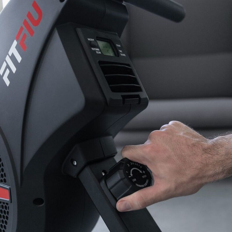 Fitfiu Fitness RA-100 összecsukható evezőpad, légellenállással, 110kg - fekete