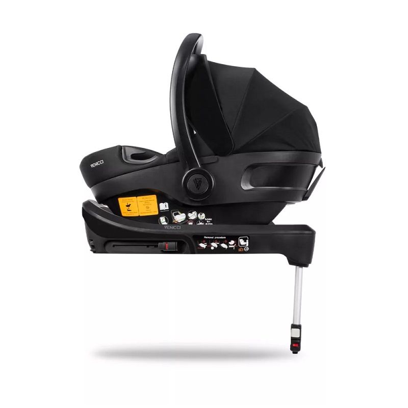 Venicci Engo babahordozó 0-13kg (40-87cm), isofix talppal együtt - fekete