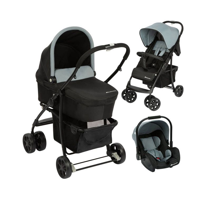Bebeconfort Roadeo Trio 3az1-ben összecsukható babakocsi, 0M+-4év, 22kg - fekete (1977060210)